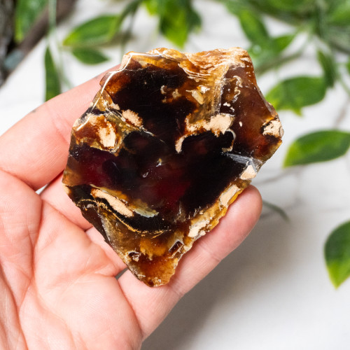 Indonesian Blue Amber Slice #6