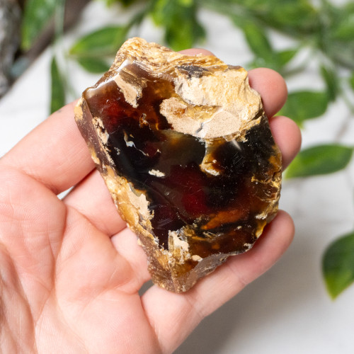 Indonesian Blue Amber Slice #6