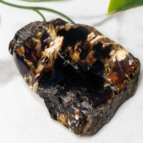 Indonesian Blue Amber Slice #5