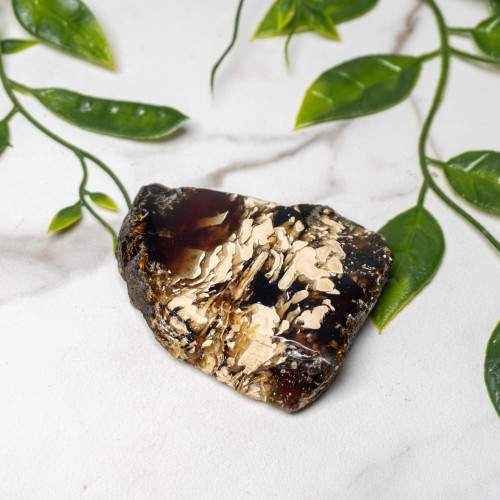 Indonesian Blue Amber Slice #5