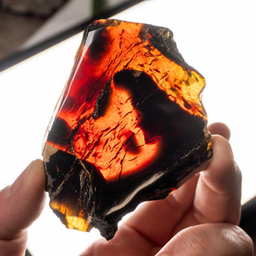 Indonesian Blue Amber Slice #4