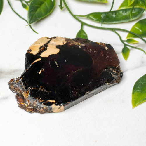 Indonesian Blue Amber Slice #4