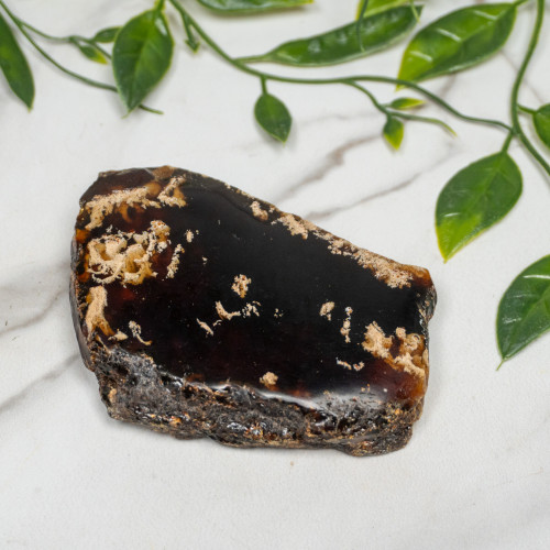 Indonesian Blue Amber Slice #3