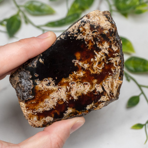 Indonesian Blue Amber Slice #3