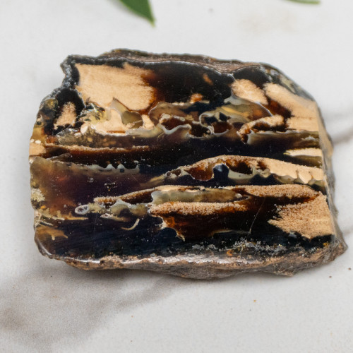 Indonesian Blue Amber Slice #2