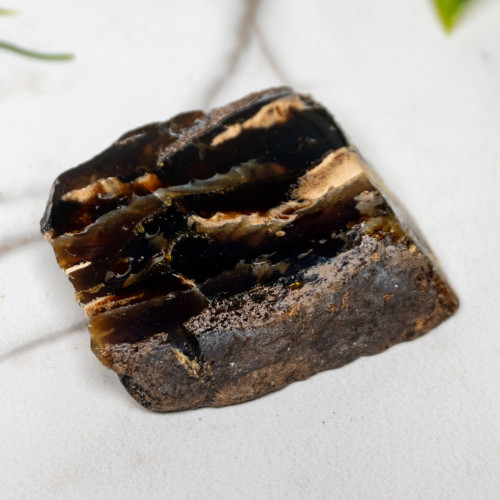 Indonesian Blue Amber Slice #2