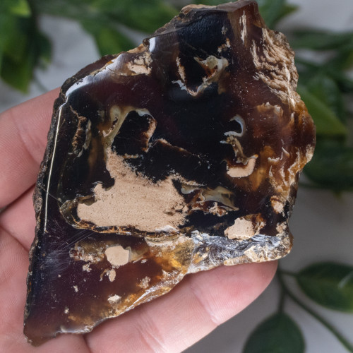 Indonesian Blue Amber Slice #8