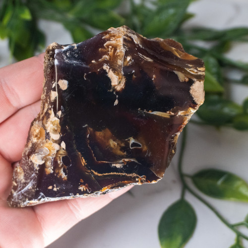 Indonesian Blue Amber Slice #8