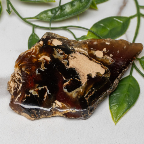 Indonesian Blue Amber Slice #8