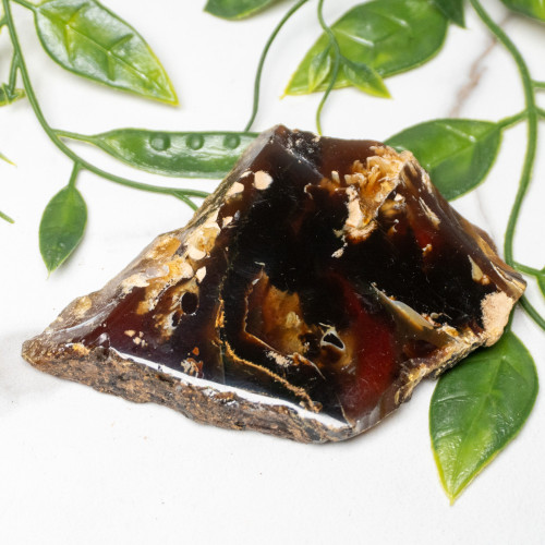 Indonesian Blue Amber Slice #8