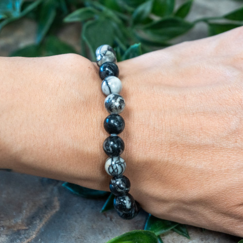Spider Web Jasper Bracelet 8mm