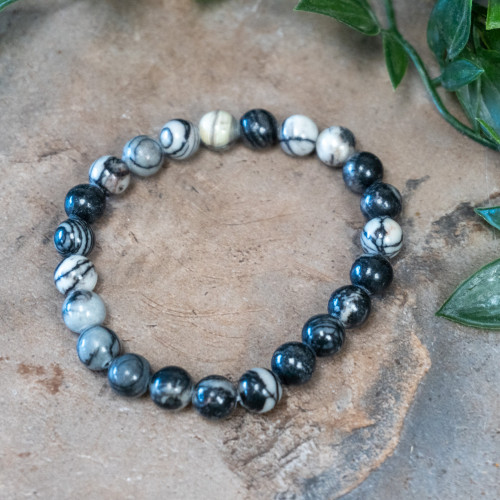 Spider Web Jasper Bracelet 8mm