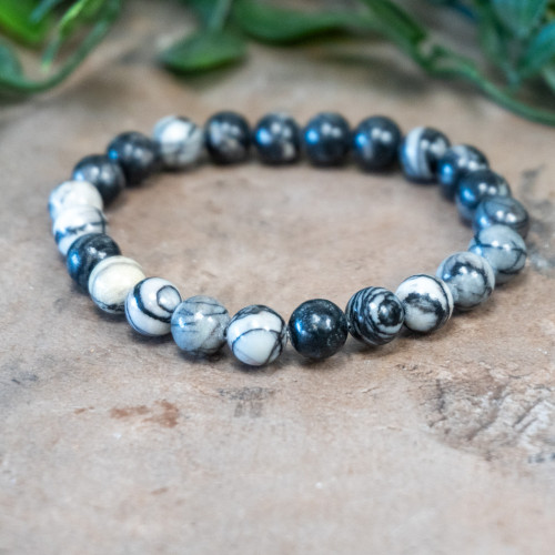 Spider Web Jasper Bracelet 8mm