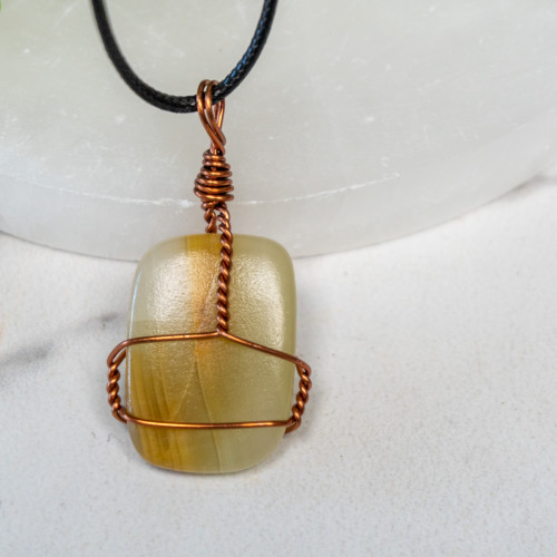 Green Onyx Wire Wrap #1