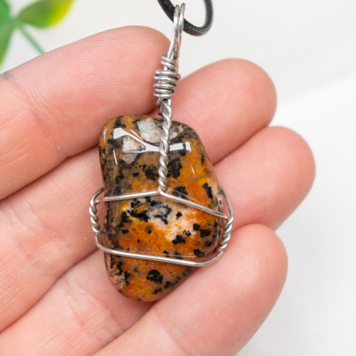 Cheetah Agate Wire Wrap #1