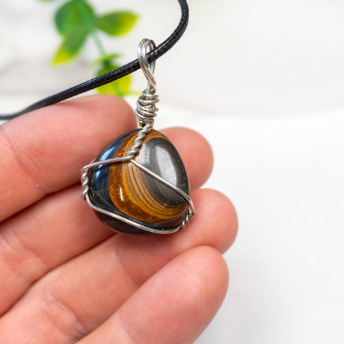 Multi Tiger Eye Wire Wrap #1