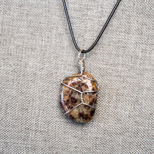 Garnet in Biotite Wire Wrap #1