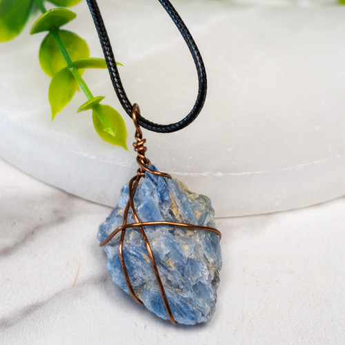 Raw Blue Kyanite Wire Wrap #3