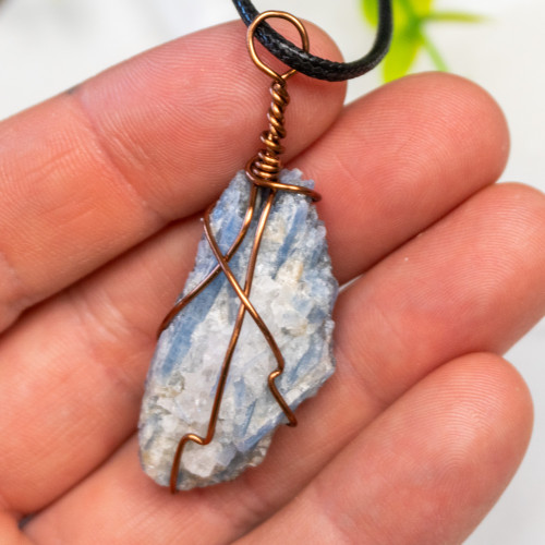Raw Blue Kyanite Wire Wrap #2