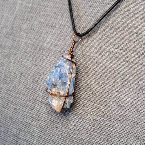 Raw Blue Kyanite Wire Wrap #2