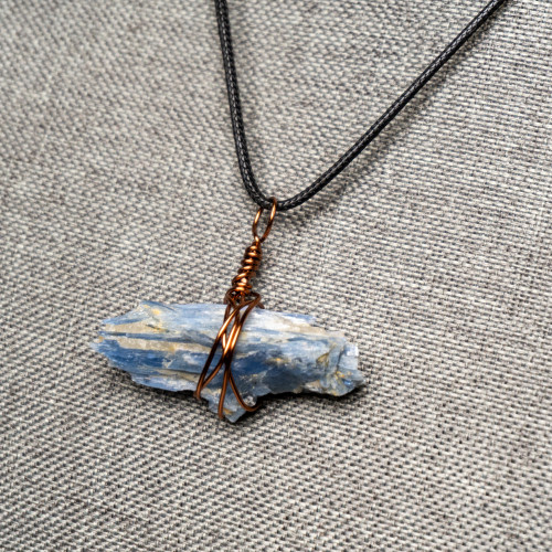 Raw Blue Kyanite Wire Wrap #1