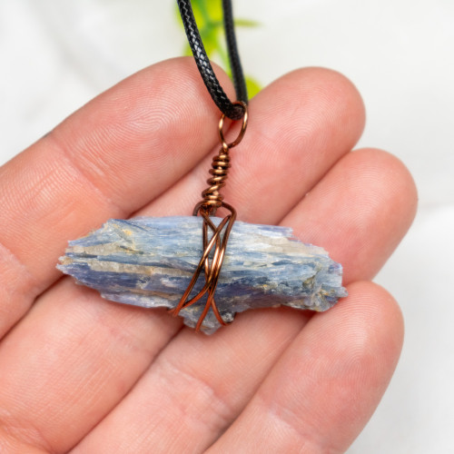 Raw Blue Kyanite Wire Wrap #1