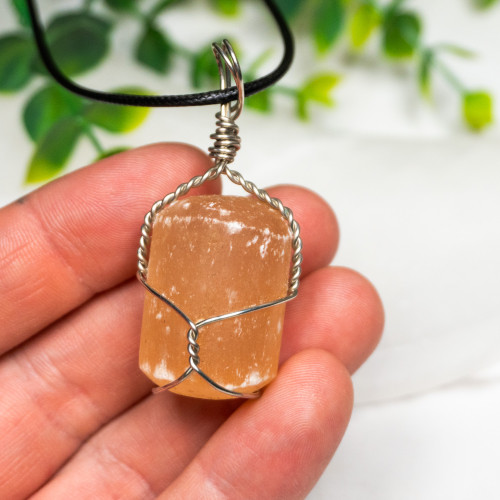 Orange Selenite Wire Wrap #3