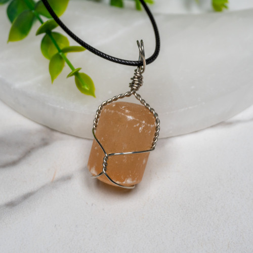 Orange Selenite Wire Wrap #3