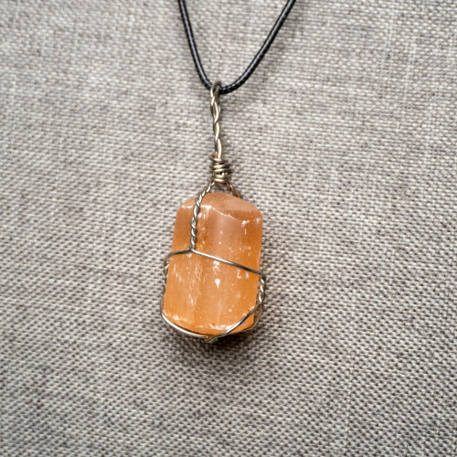 Orange Selenite Wire Wrap #2