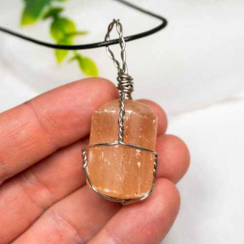Orange Selenite Wire Wrap #2