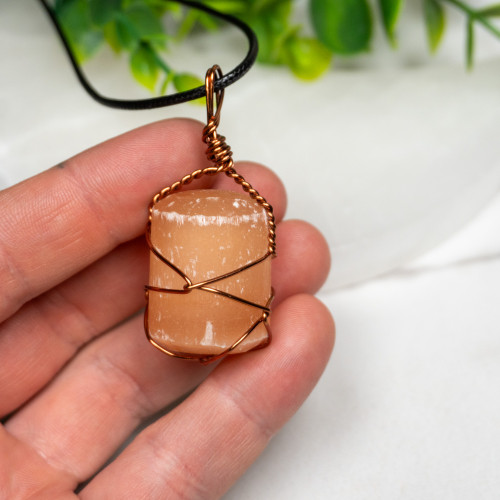 Orange Selenite Wire Wrap #1