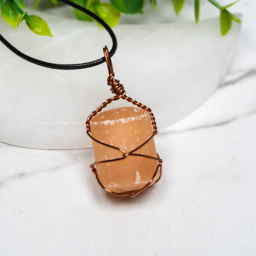 Orange Selenite Wire Wrap #1