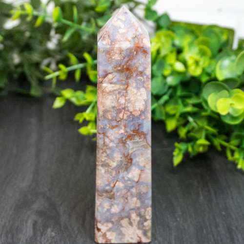 Blue Flower Agate Tower #5