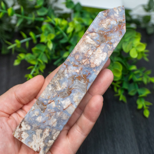 Blue Flower Agate Tower #5