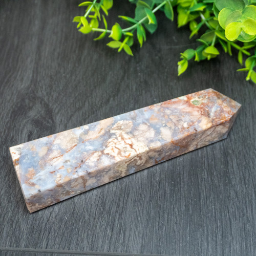 Blue Flower Agate Tower #5