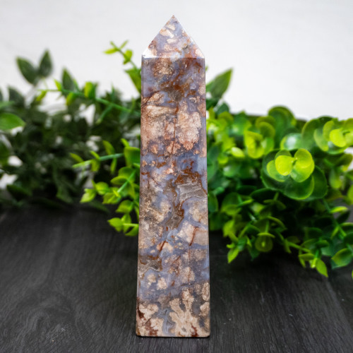 Blue Flower Agate Tower #5