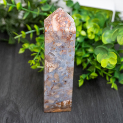 Blue Flower Agate Tower #4