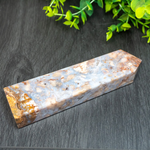 Blue Flower Agate Tower #4