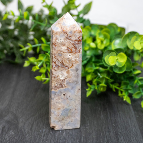 Blue Flower Agate Tower #3