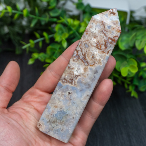 Blue Flower Agate Tower #3