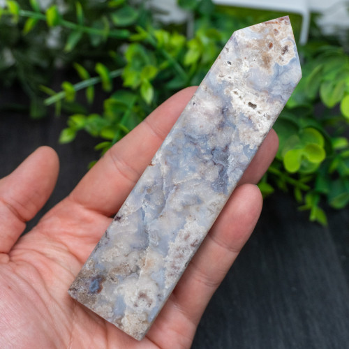 Blue Flower Agate Tower #3