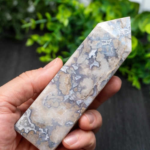 Blue Flower Agate Tower #2