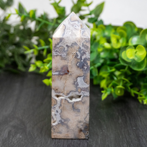 Blue Flower Agate Tower #2