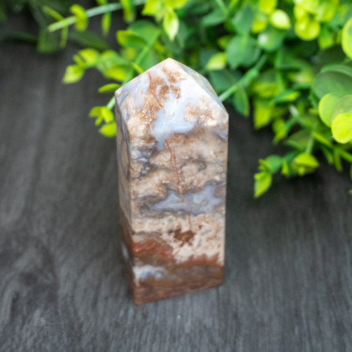 Blue Flower Agate Tower #1