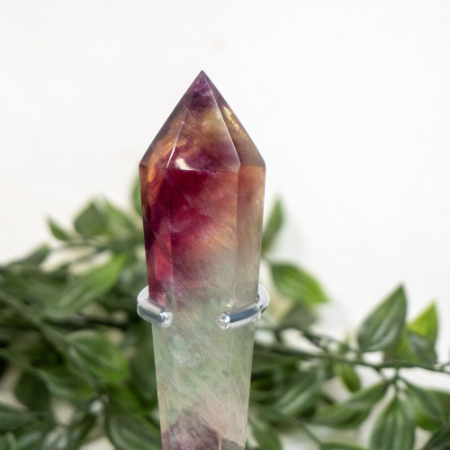 Rainbow Fluorite Point on Stand #4