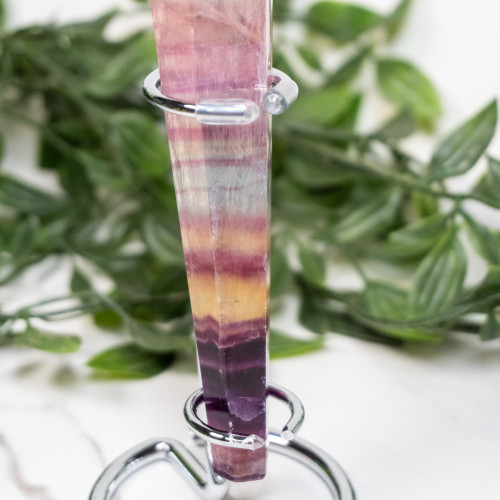 Rainbow Fluorite Point on Stand #3