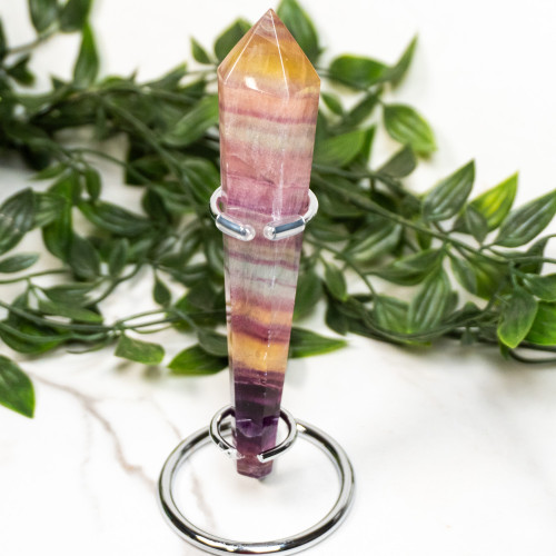 Rainbow Fluorite Point on Stand #3