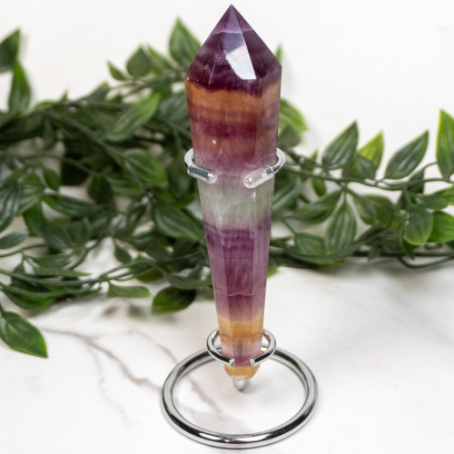 Rainbow Fluorite Point on Stand #2