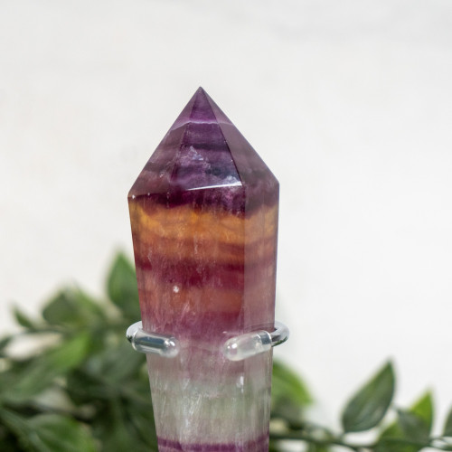 Rainbow Fluorite Point on Stand #2