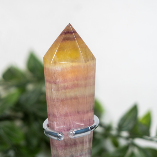Rainbow Fluorite Point on Stand #1